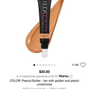 USED HUDA Beauty Concealer Peanut Butter